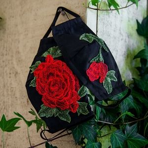 Youth face mask embroidery applique